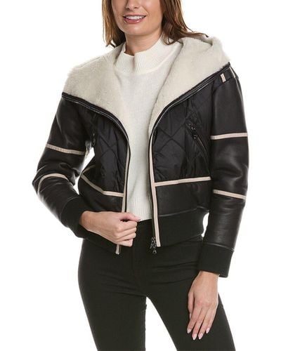 Bogner Lomi-l Leather & Shearling Jacket - Black