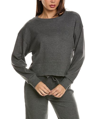 PERFECTWHITETEE Cozy Ribbed Pullover - Gray