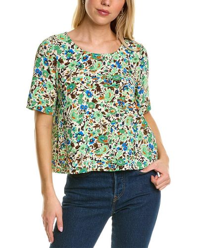 Traffic People Floral Top - Green