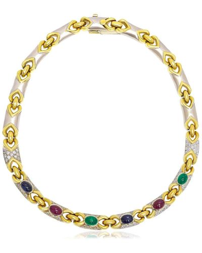 Diana M. Jewels Fine Jewelry 18k 22.00 Ct. Tw. Diamond & Gemstone Necklace - Metallic
