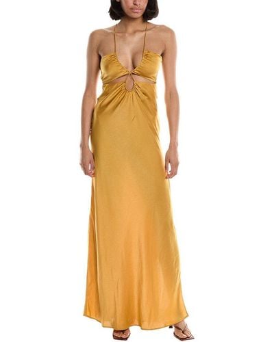 Ba&sh Strappy Maxi Dresses - Yellow
