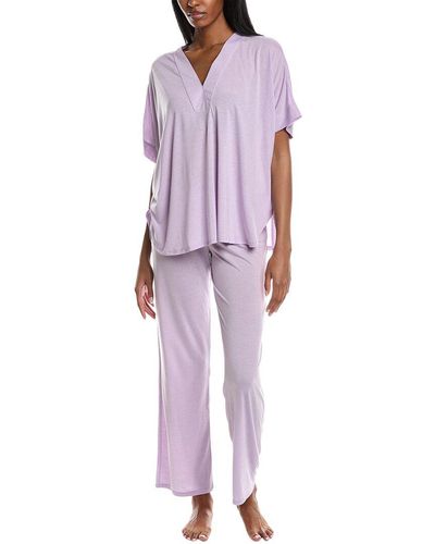 N Natori 2pc Congo Pyjama Pant Set - Purple