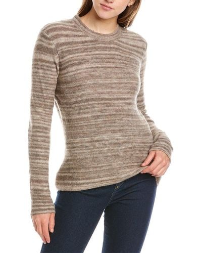 James Perse Reverse Knit Jersey Wool-blend Sweater - Natural