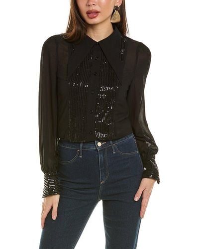 Gracia Sheer Shirt - Black