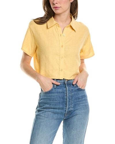 Sadie & Sage Miss Sunshine Crop Shirt - Blue