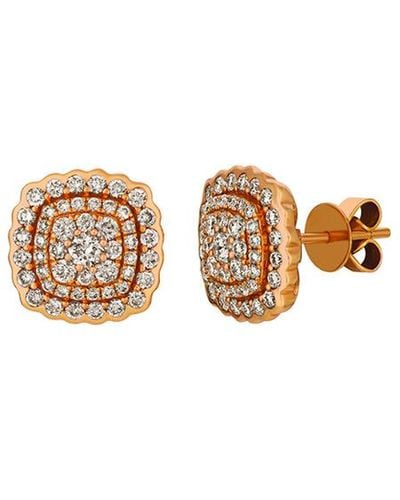 Le Vian Le Vian 14k Rose Gold 1.40 Ct. Tw. Diamond Earrings - White