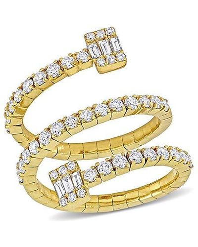 Diamond Spiral Rings