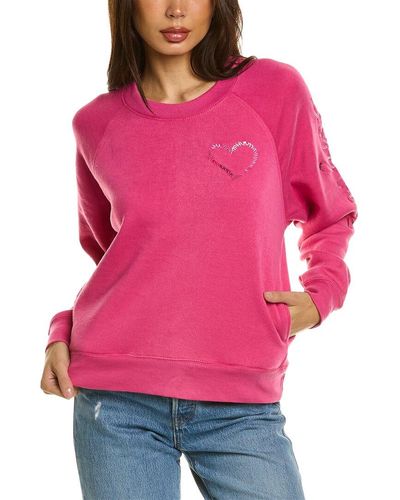 Vintage Havana Whipstitch Sweatshirt - Pink