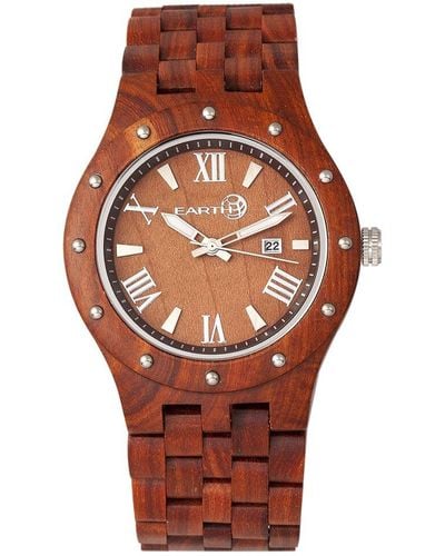 Earth Wood Unisex Inyo Watch - Red