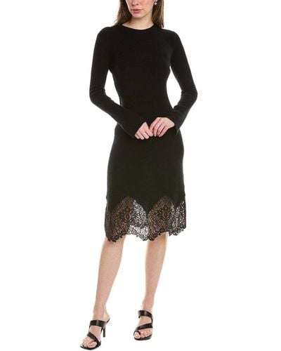 AllSaints Milly Wool & Cashmere-blend Midi Dress - Black