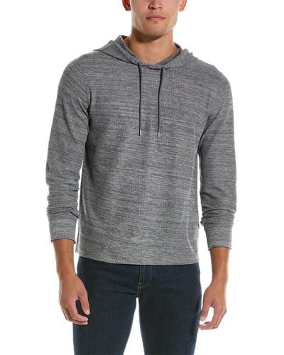 Vince Thermal Pullover Hoodie - Gray