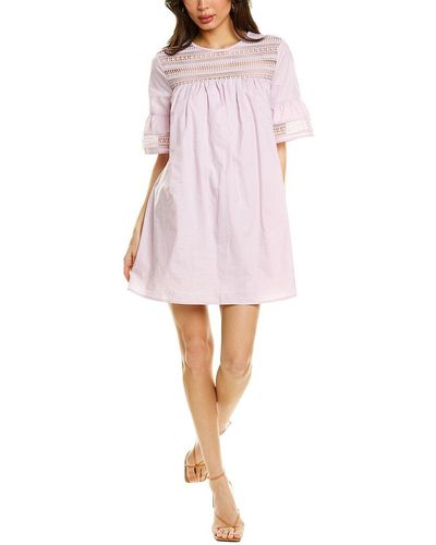 English factory top lace trim dress