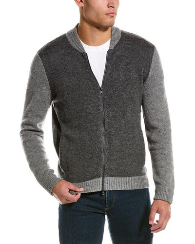 Autumn Cashmere Wool & Cashmere-blend Bomber Jacket - Gray