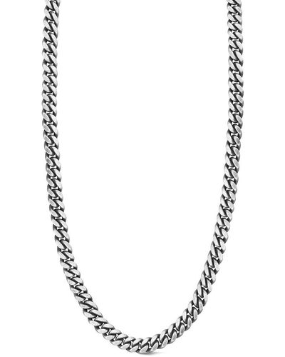 YIELD OF MEN Yield Of Silver Curb Link Chain Necklace - Metallic