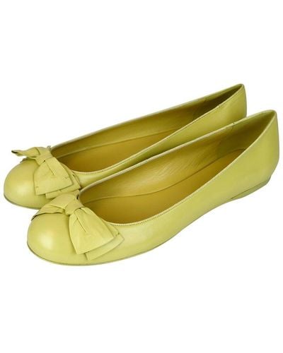 Bottega Veneta Ballet Leather Flat - Yellow