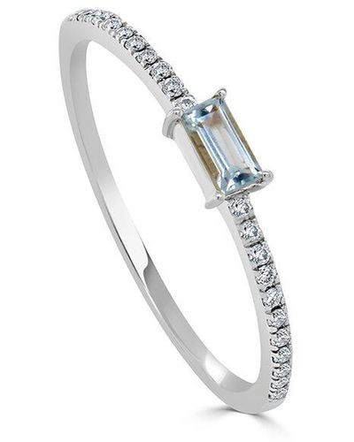 Sabrina Designs 14k 0.25 Ct. Tw. Diamond & Aquamarine Ring - White