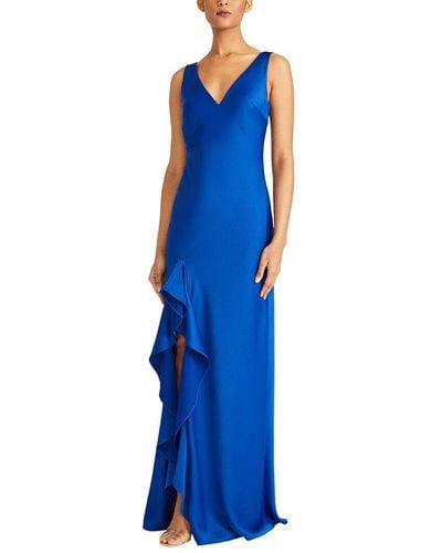 ML Monique Lhuillier Ashylynn Sleeveless Maxi Dress - Blue