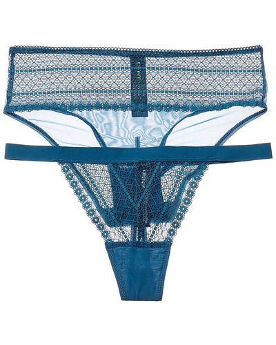 DKNY Lovely Lacey Tanga Panty in Purple