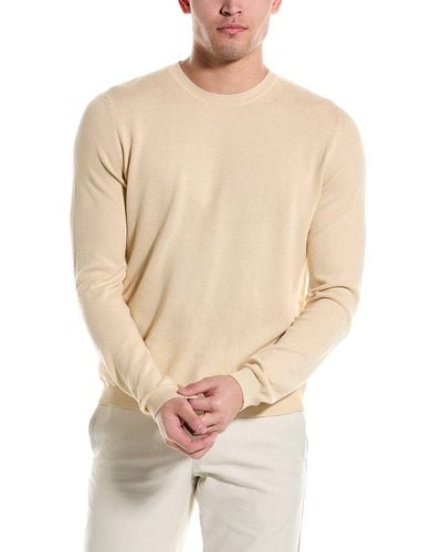 Robert Talbott Holden Cashmere-blend Crewneck Sweater - Natural