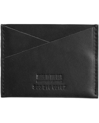 Shinola Utility Usa Heritage Leather Card Case - Black