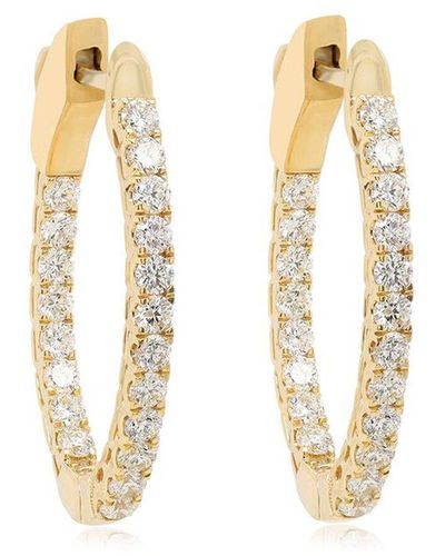 Diana M. Jewels Fine Jewelry 14k 0.90 Ct. Tw. Diamond Oval Hoops - Metallic