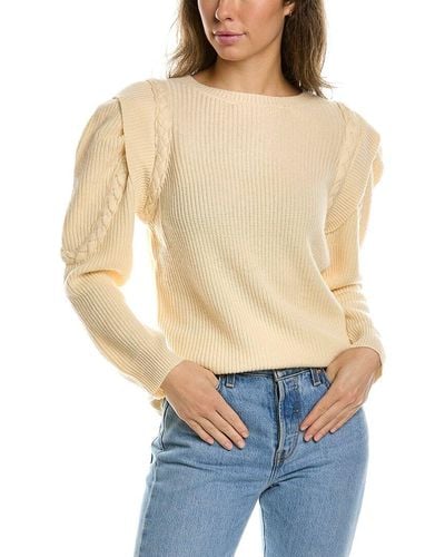 Lea & Viola Braided Wool & Cashmere-blend Sweater - Natural