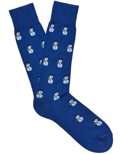 J.McLaughlin Snowman Socks - Blue