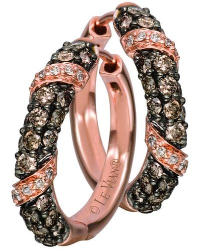 Le Vian Le Vian Chocolatier 14k Strawberry Gold 1.03 Ct. Tw. Diamond Earrings - Multicolour
