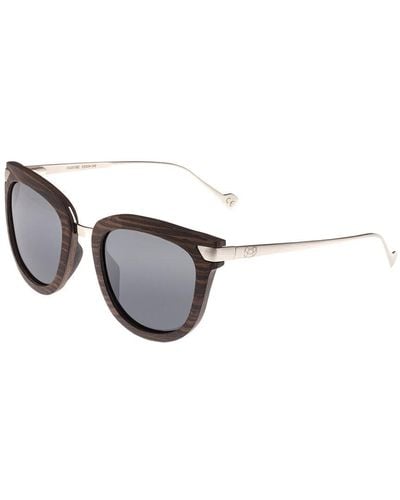 Earth Wood Unisex Esg033bz 53mm Polarized Sunglasses - White