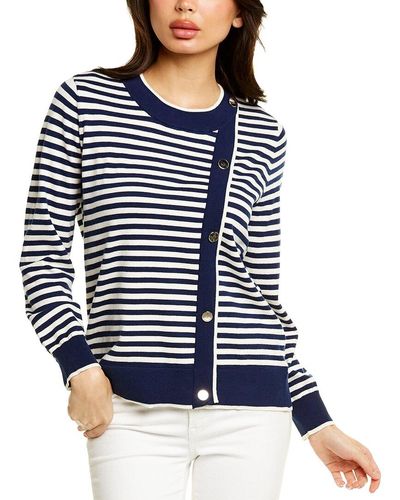 Jones New York Striped Sweater - Blue