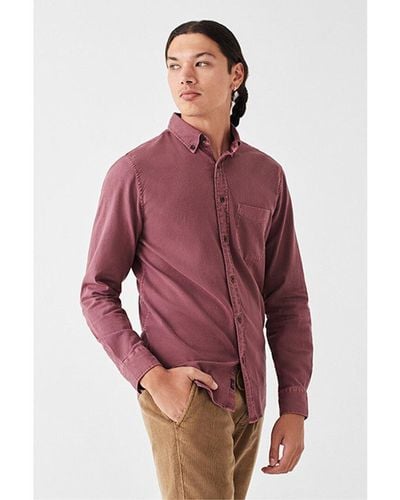 Faherty Sunwashed Stretch Oxford 2.0 Shirt - Red