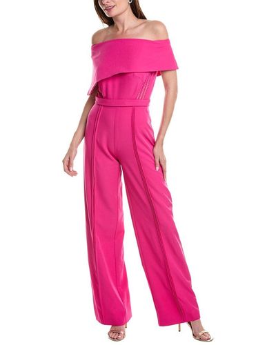 Rene Ruiz Off-the-shoulder Jumpsuit - Pink