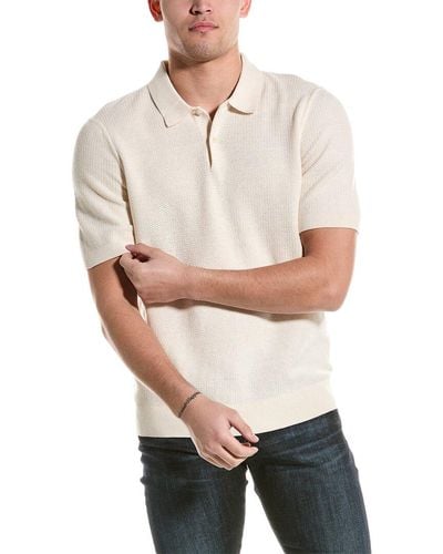 Magaschoni Textured Polo Sweater - Natural
