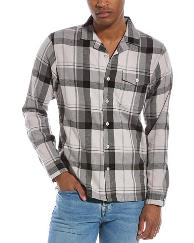Onia Flannel Convertible Overshirt - Grey