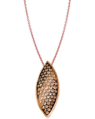 Le Vian Le Vian 14k Strawberry Gold 1.68 Ct. Tw. Diamond Necklace - Metallic