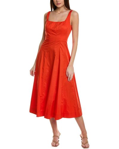 Boden Sleeveless Paneled Midi Dress - Red