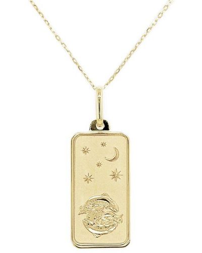 Sabrina Designs 14k Pisces Zodiac Necklace - Metallic