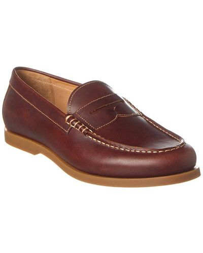 Brass Mark Century Leather Loafer - Brown