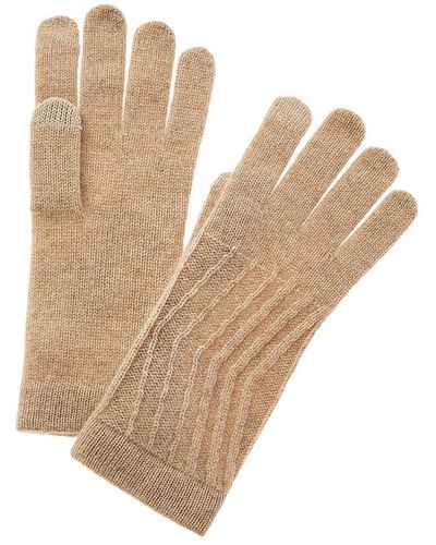 Phenix Traveling Rib Cashmere Tech Gloves - Natural