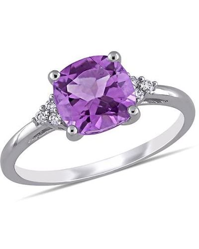Rina Limor 10k 1.81 Ct. Tw. Diamond & Amethyst Ring - Purple