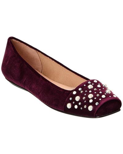 French Sole Zulema Velvet Flat - Red