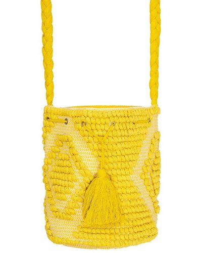 Guadalupe Mochila Bucket Bag - Yellow