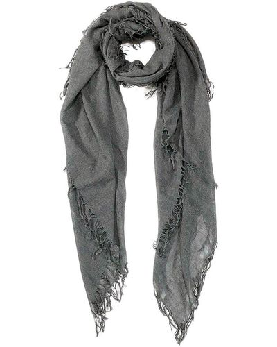 Blue Pacific Heathered Cashmere Scarf - Grey