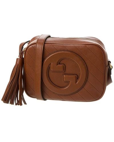 Gucci Blondie Small Leather Shoulder Bag - Brown