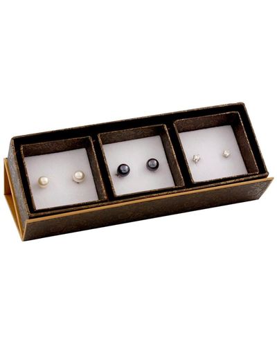 Splendid 14k 8-8.5mm Freshwater Pearl Earrings Set - Black