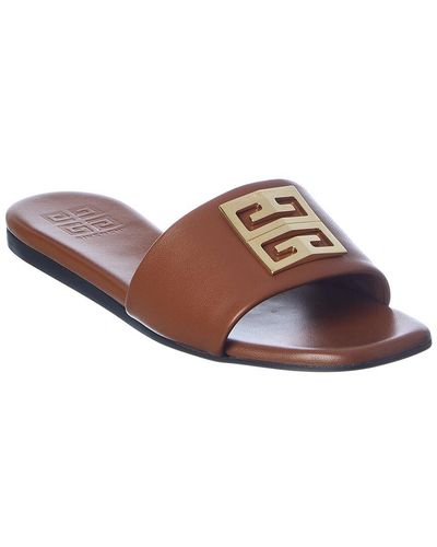 Givenchy 4g Leather Sandal - Brown