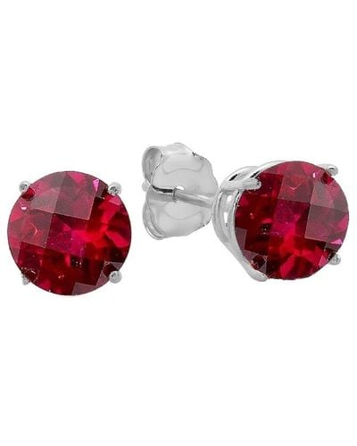 MAX + STONE Max + Stone 10k 1.90 Ct. Tw. Created Ruby Studs - Red