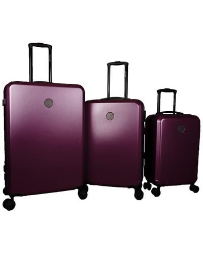 Roberto Cavalli Classic Logo Promotional 3pc Luggage Set - Purple