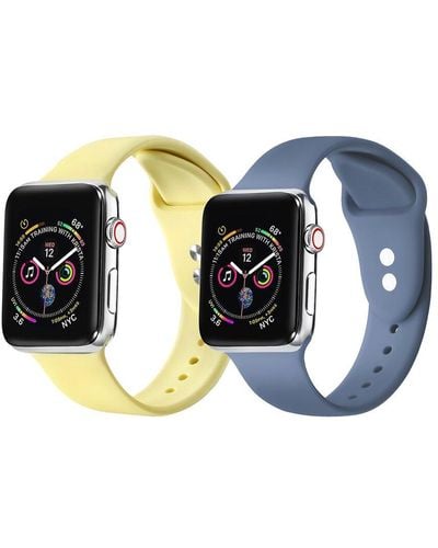The Posh Tech Yellow And Atlantic Blue Apple Watch Replacement Band