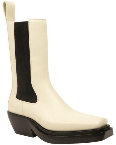 Bottega Veneta Chelsea Leather Boot - White